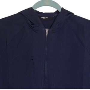 Kenneth Cole Golf Navy 1/4 Zip Long Sleeve Hooded Pullover Men’s Size Small